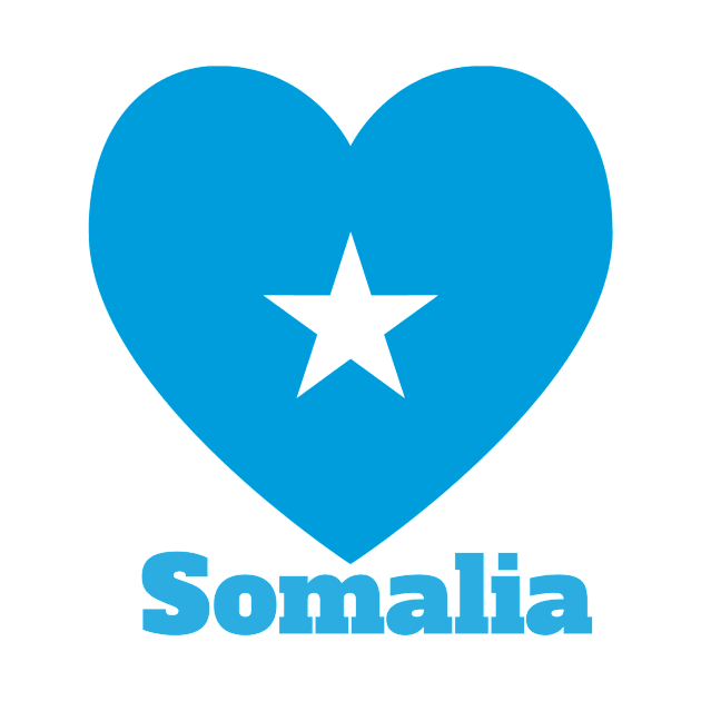 Somalia Heart Flag by Queen 1120