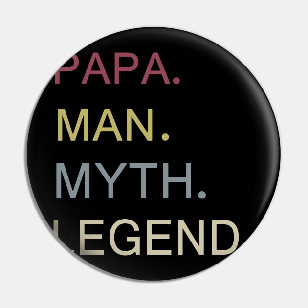 Mens Papa Man Myth Legend Shirt For Mens Dad Father Pin by Trendy_Designs