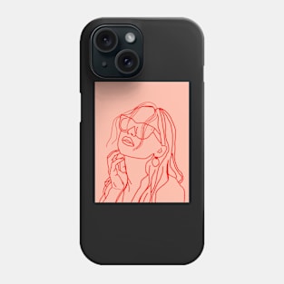 Red Sunglass Girl Phone Case