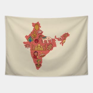 India Map Tapestry