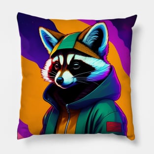 space raccoon Pillow