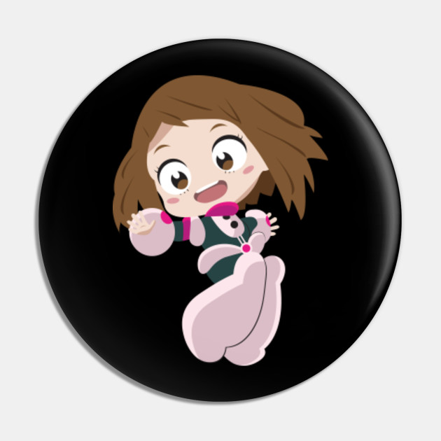 Chibi Ochaco Uraraka (mini) - Ochaco Uraraka - Pin | TeePublic