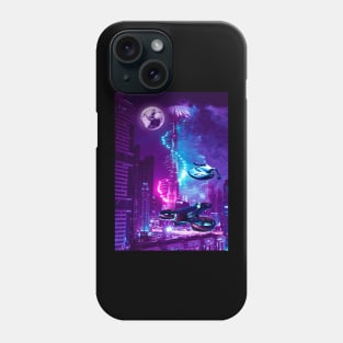 Retro City Synthwave 2077 Phone Case