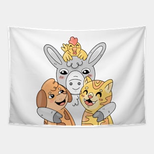 Animal Friendship Tapestry