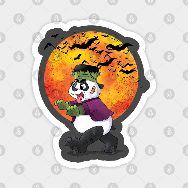 Frankenstein Halloween 2020 Panda Girl Boy Costume Magnet by Band of The Pand