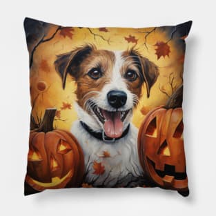 Halloween Jack Russell terrier Pillow