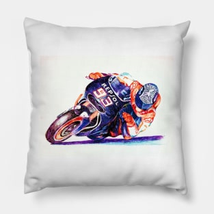 Ballpoint Sketching MotoGP Team No 93 Pillow