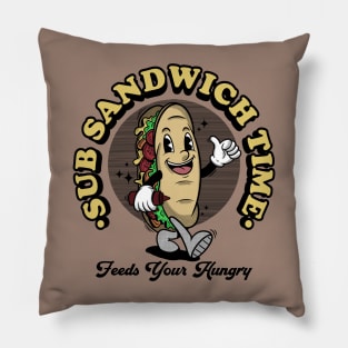 Sub Sandwich Time Pillow