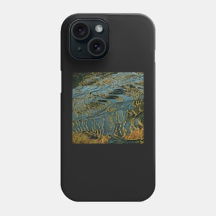 Rice fields landscape, water and soil Phone Case