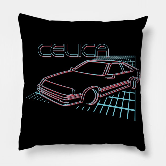 Outrun Toyota Celica Pillow by thesupragoddess