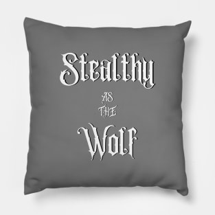 Stealthy As The Wolf Pillow
