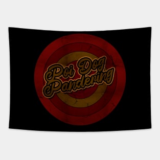 Circle Retro Poi Dog Pandering Tapestry