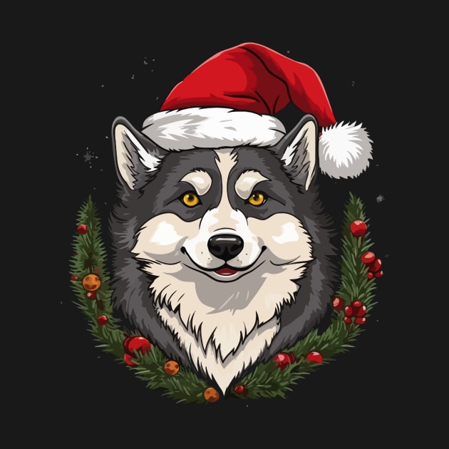 Alaskan Husky Christmas by JH Mart