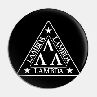 Lambda Lambda Lambda Fraternity Tee WHT LOGO Pin