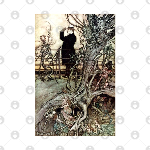 Peter Pan in Kensington Gardens - Arthur Rackham by forgottenbeauty