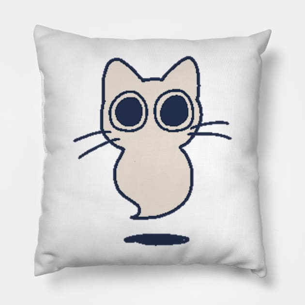 Halloween Kitty Ghost Pillow by reesea