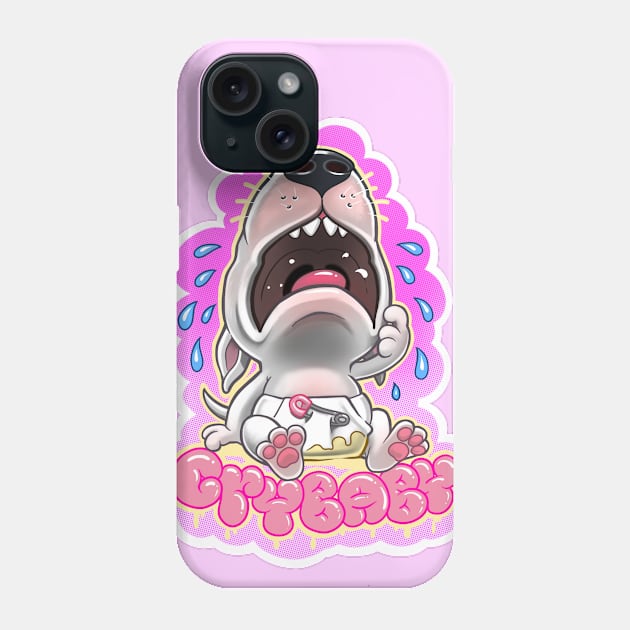 Crybaby Bullterrier Phone Case by FruitoftheDoom