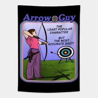 ARROW GUY Retro Off Brand Knock Off Parody Boot Super Hero Tapestry