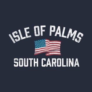 Isle of Palms Patriotic USA American Flag Vintage T-Shirt