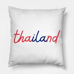 thailand - Thai red and blue - Flag color Pillow