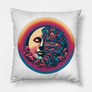 trippy sun Pillow