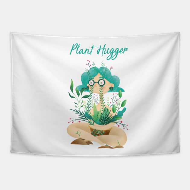 Plant Hugger Tapestry by Gummy Illustrations