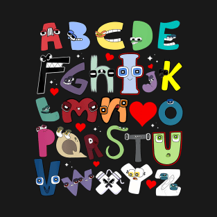 Alphabet Lore AZ I Love You Letter for kids Boys and Girls T-Shirt