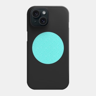 Aqua Bubbles. A simple, modern design in aqua and white. Phone Case