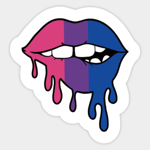 Bi Lips - Bisexual Pride - Sticker | TeePublic