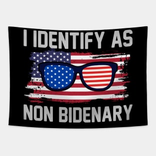 I Identify As Non Bidenary 4th Of July Tapestry