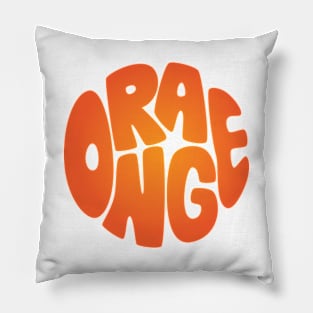 Orange Typography © GraphicLoveShop Pillow