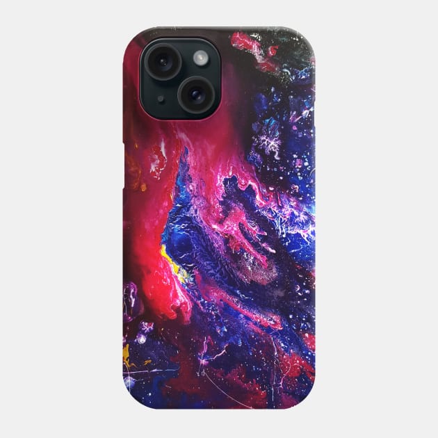 Galaxy Acrylic Painting Part 2 Phone Case by nattsart