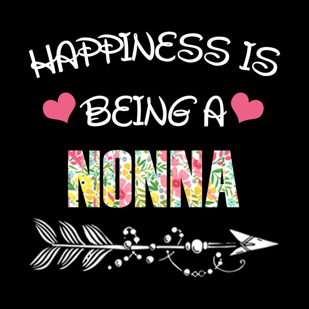 Happiness is being Nonna floral gift by DoorTees