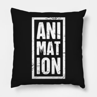 Distressed ANIMATION Text | Design For Animators Pillow