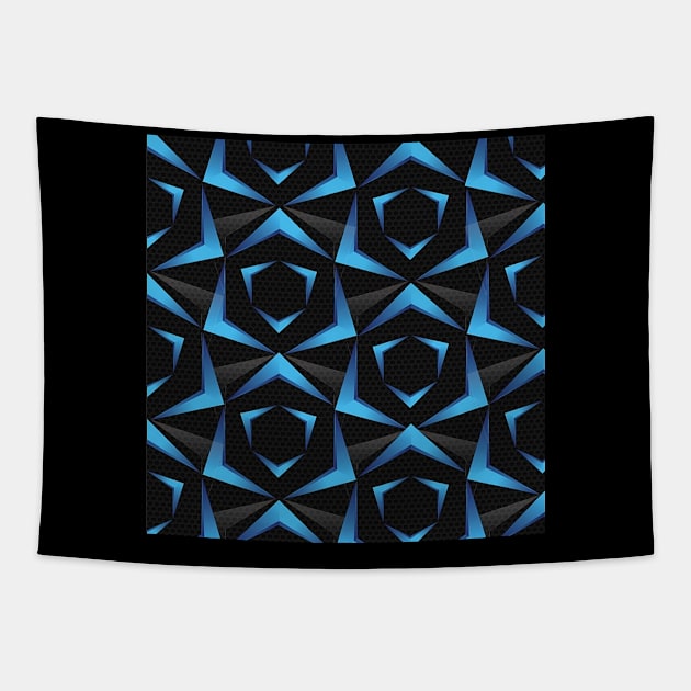 Mix blue black T-shirt Tapestry by luzera