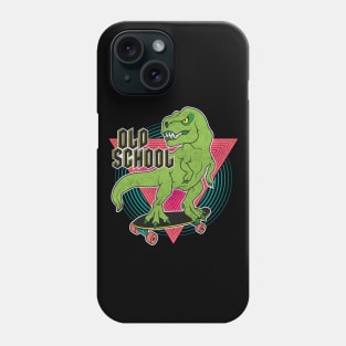 Distressed Old School Skateboarding Dinosaur - T-Rex Skater Phone Case