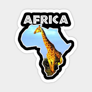 African Wildlife Continent Lone Giraffe Magnet