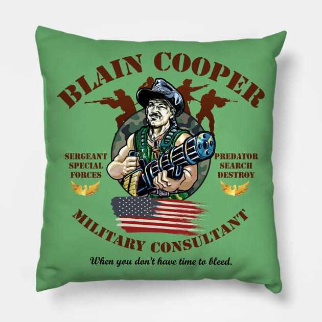 Blain Cooper Military Consultant Pillow by Alema Art