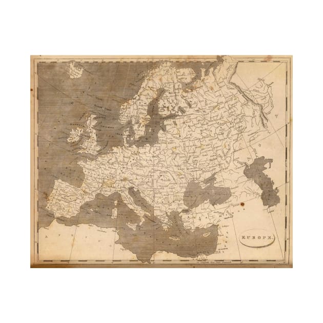 Vintage Map of Europe (1804) by Bravuramedia