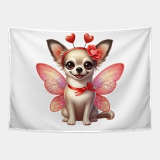 Valentine Fairy Chihuahua Dog Tapestry