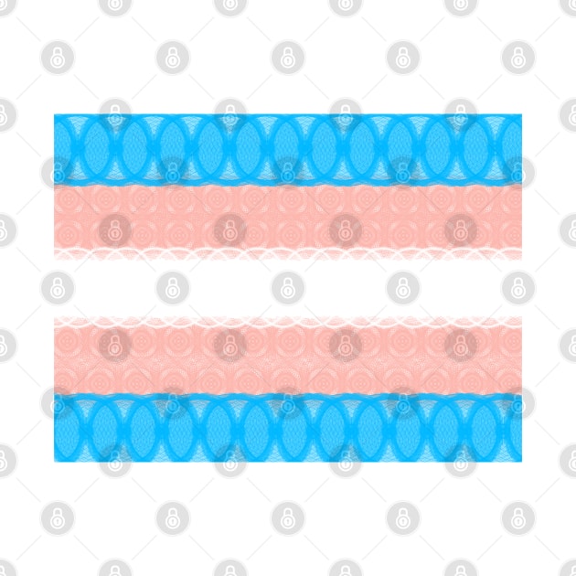 Spirograph Patterned Transgender Flag by RachelEDesigns