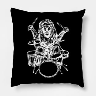 SEEMBO Lion Playing Drums Drummer Musician Drumming Fun Band Pillow