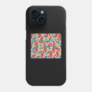 Pattern of vivid folk art flowers Phone Case