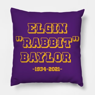 Elgin "Rabbit" Baylor Memorial Varsity Print Pillow