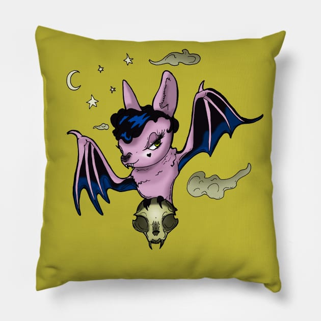 Rockabilly Bat Pillow by Perryology101