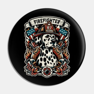 Firefighter Dalmatian - Textured Pin