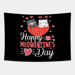 Cute Cat Happy Meowentines Valentines Day Girl Kitty Tapestry