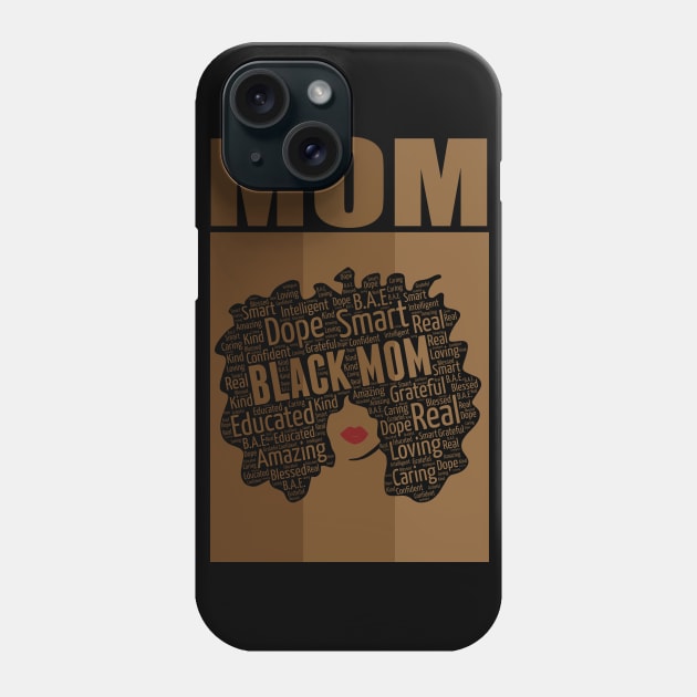 African American Mom Mother's Day Afro Phone Case by blackartmattersshop