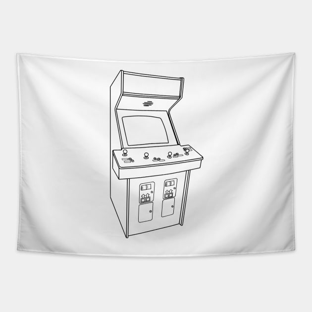 Classic Upright 4-player Arcade Cabinet Tapestry by arcadeheroes