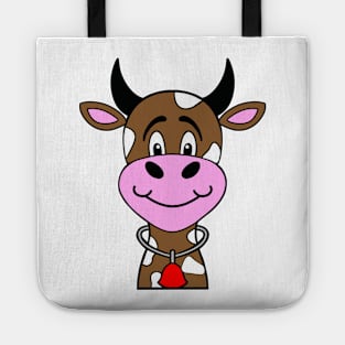 COW Lover Cute Brown Cow Tote